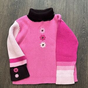 Koala Kids Pink and Brown Sweater Vintage